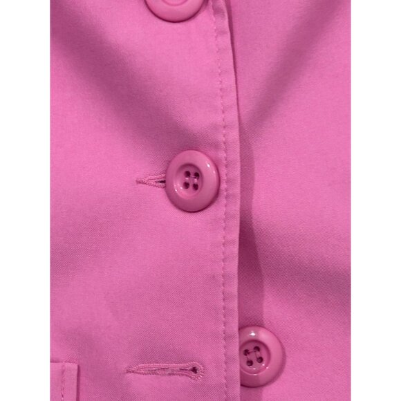 Tobias Blazer Jacket Women's Size 2 Slim Fit Three Button Front Pockets Pink - Picture 3 of 9